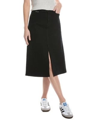 Proenza Schouler White Label Denim Midi Skirt Women's Black 0 - Image 1 of 3