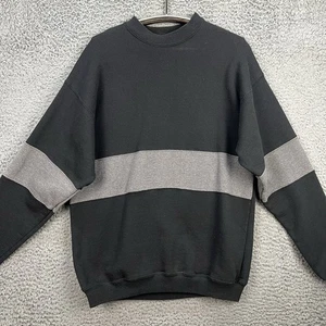 Hanes Premium Vintage 90s Two Tone Color Block Sweatshirt Crewneck Men's Large - Picture 1 of 7