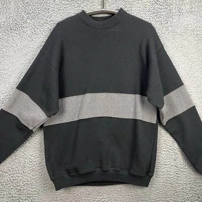 Sudadera Hanes Premium Vintage Años 90 Dos Tonos Bloque de Color Cuello Redondo Para Hombre Grande Foto 1 de 4