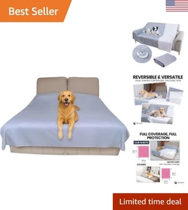 Luxus Wasserdichter Wendebettbezug King Size 100 x 96 für Haustiere & Babys - Bild 1 von 9