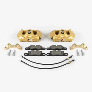 Rear brake calipers and pads upgrade for BMW X5 F15 X6 F16 to GOLD Brembo 4-pot - Picture 1 of 8
