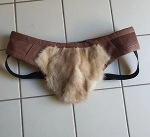 Mink Fur Leather Jockstrap - Picture 1 of 6