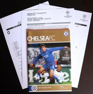 Chelsea FC V Liverpool FC Programme UEFA Champions League + Info Pack 06-12-2005 - Picture 1 of 3