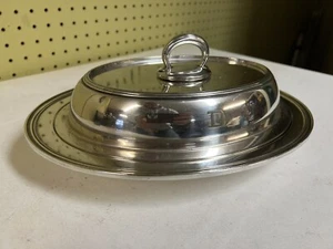 Crescent Silverware Co. Silverplate Serving Dish Covered Antique 4057P Dartmouth - Picture 1 of 12