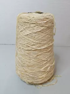 Silk City Fibers Rayon Cone Yarn Chenille Luxury 1300 YPP Cone Cream 13.4oz - Picture 1 of 4