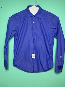 Neu mit Etikett Scotch & Soda Amsterdams blaues langärmliges geknöpftes Herrenhemd XXL. - Bild 1 von 12