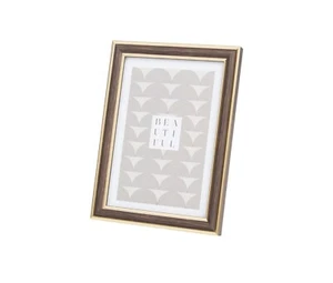 Bilderrahmen Holz Gold Braun 13x18 cm Hängend stehend Rahmen für Bilder NEU &OVP - Bild 1 von 2