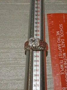 Sterling Silver CZ And Pink Ice Ring Size 10 (Ww11/616) - Picture 1 of 7