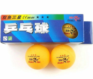 2 Boxes (6 Pcs) Double Fish 3 Stars 40MM Olympic Games Orange Ping Pong Balls