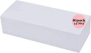 10 Pack 50Sheets 3.5"X8.5" Plain Notepads-Memo Pads-Scratch Pads-White Blank Wri - Picture 1 of 12