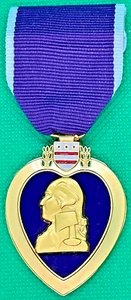 1932 Purple Heart (Violettes Herz) Washington US-Medaille for Military Merit NEU - Picture 1 of 8