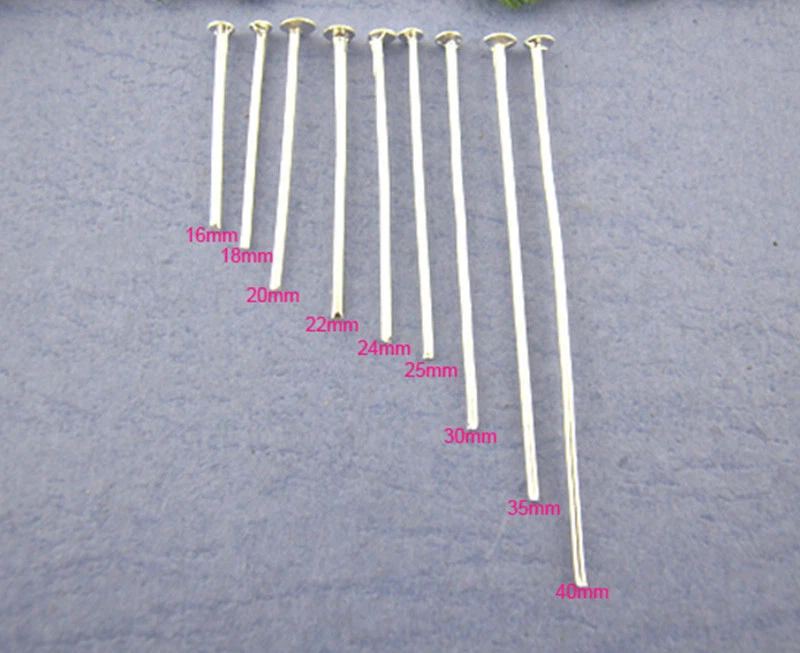 90pz spilli AT misti 16mm-40mm colore argento chiaro - Immagine 1 di 1