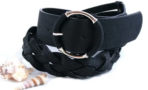 Gothicgürtel Trachtengürtel  Damengürtel schwarz  Flechtgürtel SCH10D - Bild 1 von 8