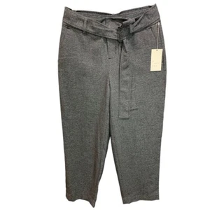 Taglia 4 A New Day Donna Grigio Cravatta Cintura Nuovo Pantalone Crop 26,5" Cucitura Interna - Foto 1 di 8