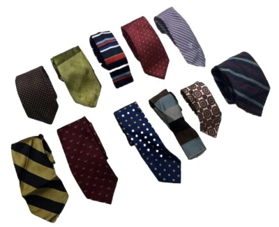 Lot (11) Men's Vintage Neck Ties Circa 1970–80’s Good—Excellent Condition! - Image 1 of 4