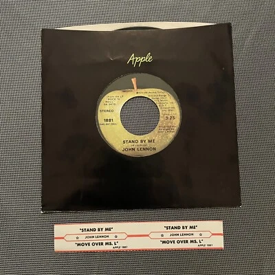 JOHN LENNON - STAND BY ME, APPLE 1881, 45 RPM, 1975 W/ J B TITLE STRIPS, MINT ! - Image 1 of 4
