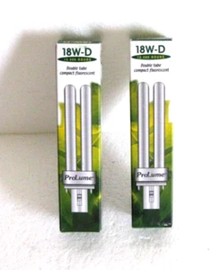 Halco 109154 CFL Double Tube 2-Pin T4 Bulb G24D-2 Base 18W 3500K Dimmable ECO 2P - Picture 1 of 7