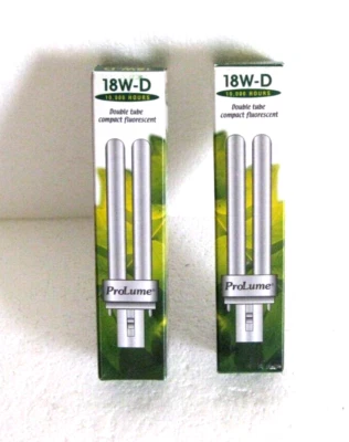 Halco 109154 CFL Double Tube 2-Pin T4 Bulb G24D-2 Base 18W 3500K Dimmable ECO 2P - Image 1 of 4