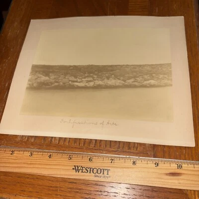 Vintage Fortifications of Akte Piraeus Attica Ruins Mounted Architecture Photo - Image 1 of 3