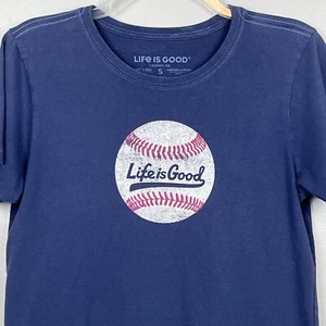 Life is Good Baseball Motto Damen Crusher Tee Gr. S; Sport, Freizeit, Baumwolle - Bild 1 von 11