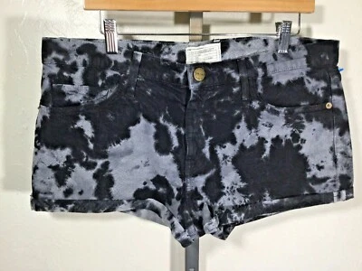 Pantalones Cortos de Jean Cortados Current Elliott 31 Negro Gris Smokestack Girlfriend Foto 1 de 4