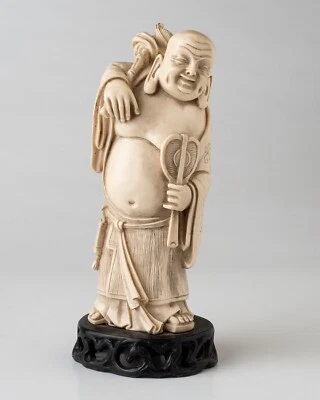 Vintage 9" Chinese 壽星 Shou Shouxing Sanxing ? Carved /Resin?  BUDDA Statue - Image 1 of 4