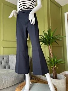 CHLOE Trousers Size FR 44 UK 16 Iconic Navy Wool blend - Imagen 1 de 16