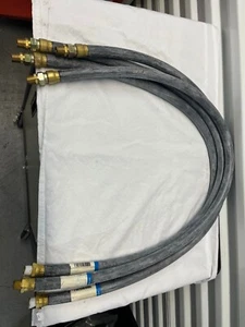 LOT OF 4 3/8" Fixed & Swivel Fittings HOSE ASSEMBLY  48" - Picture 1 of 3