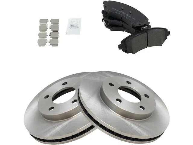 Kit de pastilha de freio dianteiro e rotor TRQ 78HJ79P compatível com 2002-2007 Buick Rendezvous FWD - Imagem 1 de 1