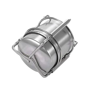 Mini Outdoor Camping Hiking Picnic BBQ Liquid Alcohol Stainless Steel Stove - Picture 1 of 14