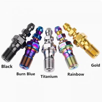 Titanium Clutch Slave Cylinder Banjo Bolt inc Bleeder Valve Ducati KTM Suzuki MV - Image 1 of 4