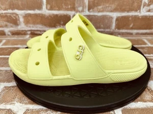 Sandalias Crocs clásicas amarillas lima deslizables cómodas para mujer talla 9 - Imagen 1 de 11