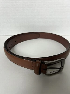 Cinturón de cuero para hombre Perry Ellis Portfolio marrón talla 32-al por menor $49,50---¡Oferta! Foto 1 de 4