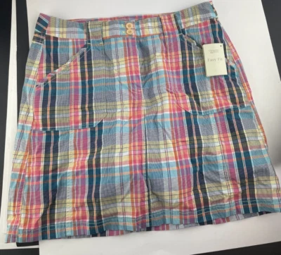 Christopher & Banks Falda Corta Talla 8 Informal Pastel Cuadros - Nuevo con Etiquetas Foto 1 de 4