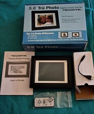 PANDIGITAL 5.6" TRU PHOTO DIGITAL PHOTO FRAME WITH REMOTE HOLDS 149 PICS~ NEW! - Image 1 of 4