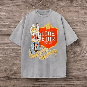 Mens Lone Star Beer T-shirt Long Live Longnecks Size Xl Gray New - Picture 1 of 2