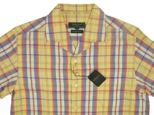 NEW $165 Bobby Jones Collection Shirt!  Medium  Yellow Plaid  Italian Fabric - Picture 1 of 1