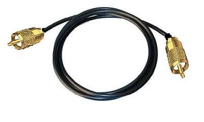CB RADIO PATCH LEAD CABLE RG213U SOLDERED GOLD CONNECTOR