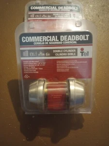 Tell Mfg doble cilindro cerrojo acero inoxidable ANSI grado 2 CL500056 - Imagen 1 de 5