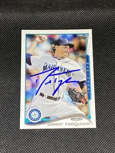 Danny Farquhar Seattle Mariners Signed Auto 2014 Topps Card #244 ~ COA