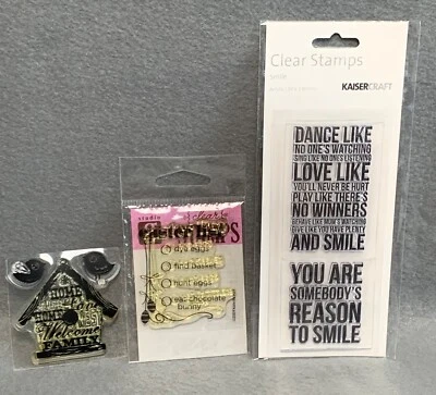 Paquete de estampillas transparentes KaiserCraft & Studio G - Lista de verificación de Pascua de sonrisa y pajarera Foto 1 de 4