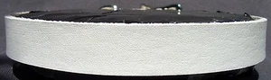 "Collar Gargantilla de Cuero Blanco Pintado a Mano Premium de 5/8" ¡Tamaño Personalizado Gratuito! - Imagen 1 de 8