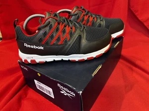 Reebok Work Men's Sublite Steel Toe EH Athletic Work Shoe Black/Red - RB4005, Gr - Picture 1 of 14