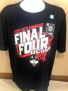 NCAA Basketball Final Four 2024 UConn Huskies Men's Championship Shirt Navy XL - Picture 1 of 3