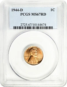 1944-D Lincoln Cent PCGS MS67RD - Picture 1 of 3