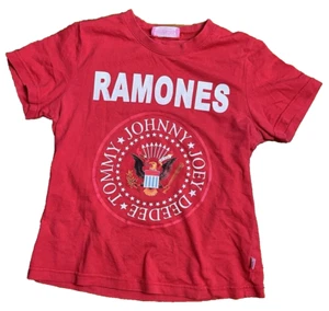Vintage Dangerfield The Ramones Red Short Sleeved Women's Tshirt Sz 12 Aus Made - Picture 1 of 11