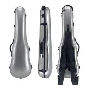 Violin Case 4/4 Full Size Carbon Fiber Hard Shell Adjustable Backstrap Portable - Picture 1 of 7
