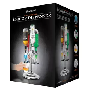 Caddy de barra giratoria de 4 botellas, mayordomo de barra, dispensador de bebidas con óptica LED. - Imagen 1 de 5