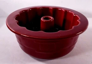 Longaberger Pottery Small (6" dia) Woven Traditions Bundt Pan. Paprika Color HTF - Picture 1 of 11
