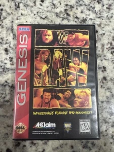 WWF Raw  Sega Genesis Great Shape TESTED - Picture 1 of 5